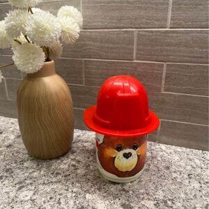 Darling Vintage Care Bears Deka 1984 Tenderheart Bear Cup & Lid-Great Condition!